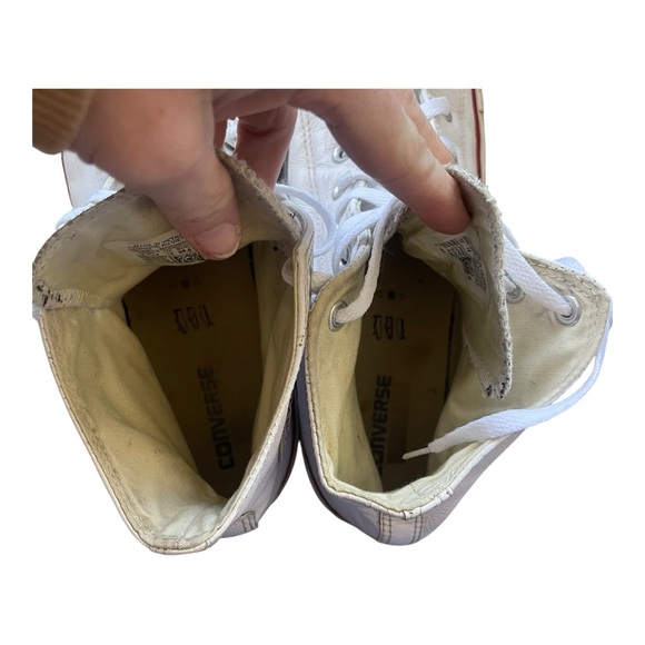 Converse Mens Sneakers 12 Chuck Taylor All Star Leather White 132169C - Picture 4 of 9